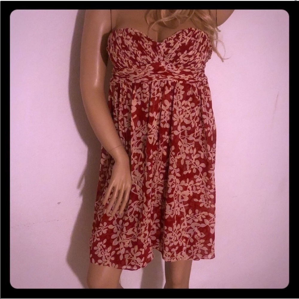 Donna Ricco Strapless Floral Mini Dress | Summer Party Dress | Petite - Picture 2 of 3